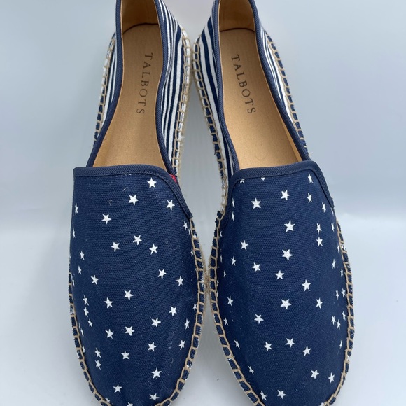 Talbots Izzy Star Printed cotton Espadrille shoes women size 10.5 - Picture 9 of 12